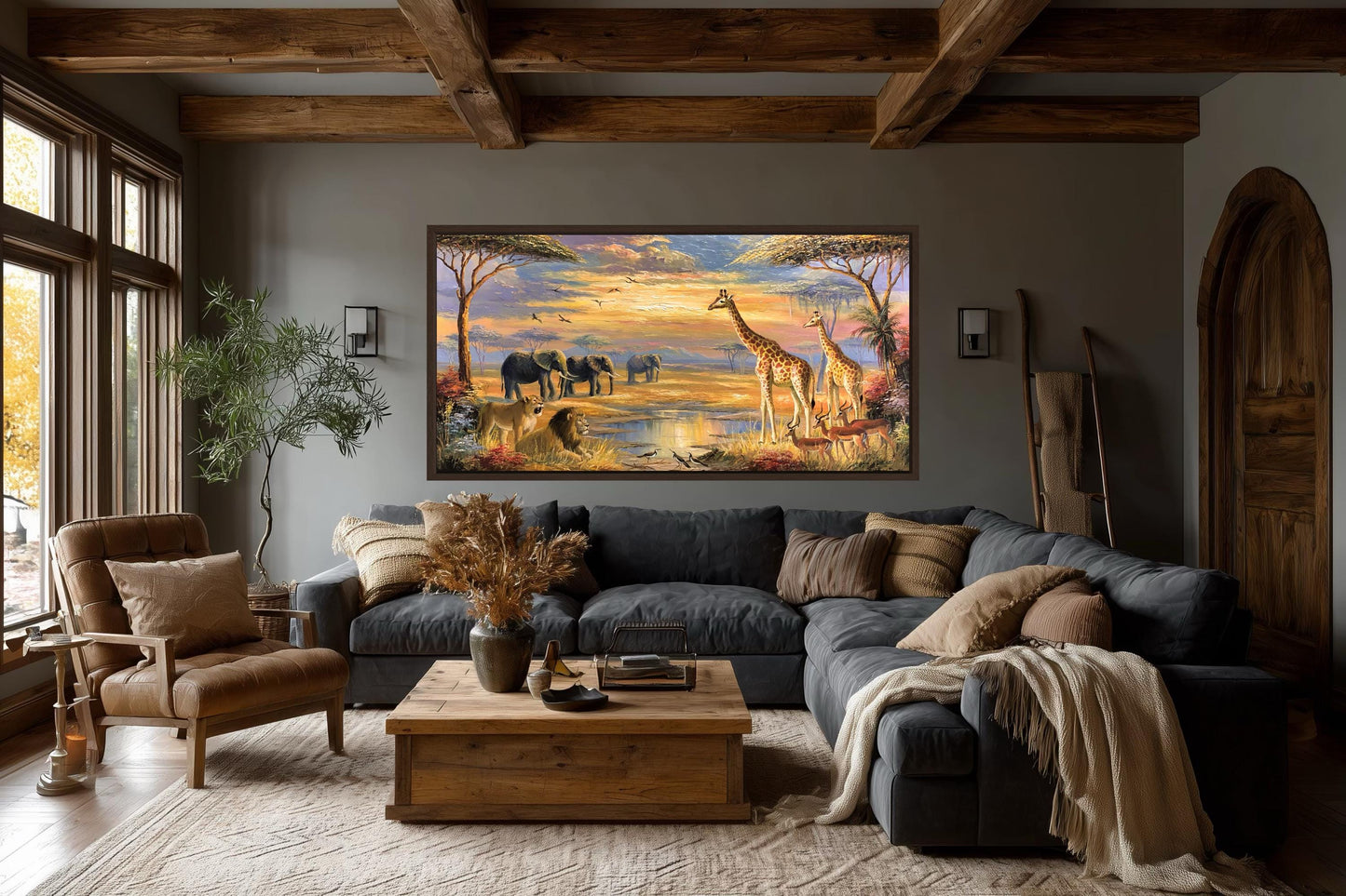 African Wildlife Safari Canvas Wall Art