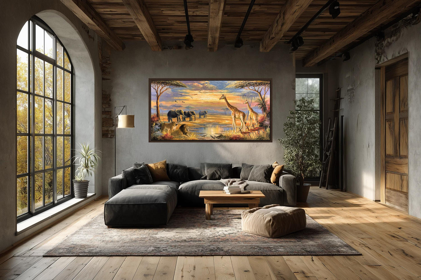 African Wildlife Safari Canvas Wall Art