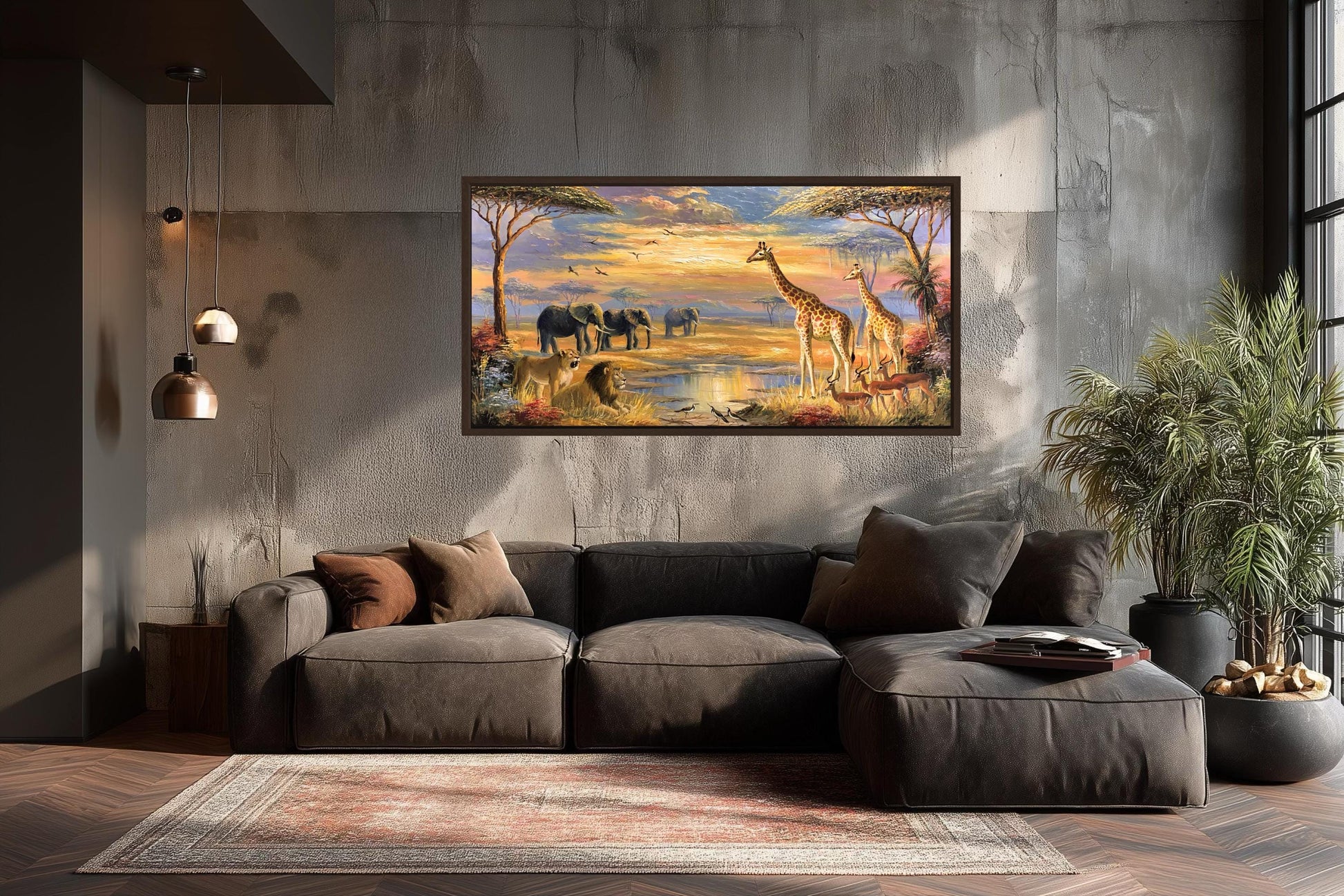 African Wildlife Safari Canvas Wall Art