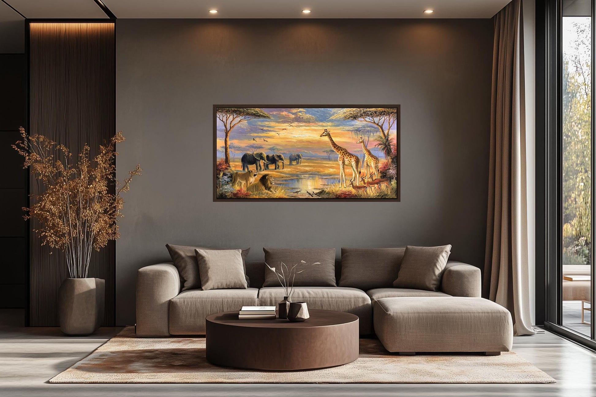 African Wildlife Safari Canvas Wall Art