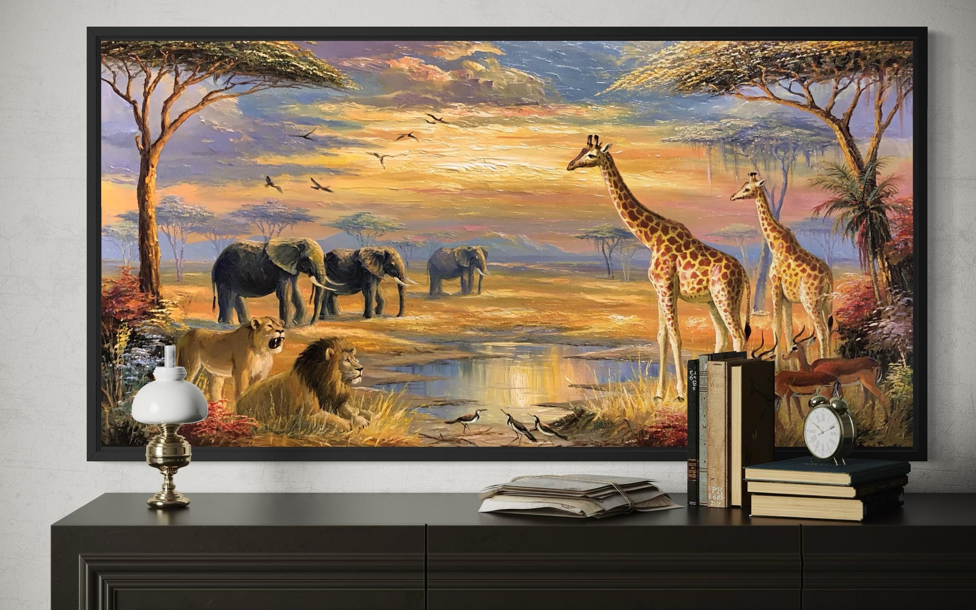 African Wildlife Safari Canvas Wall Art