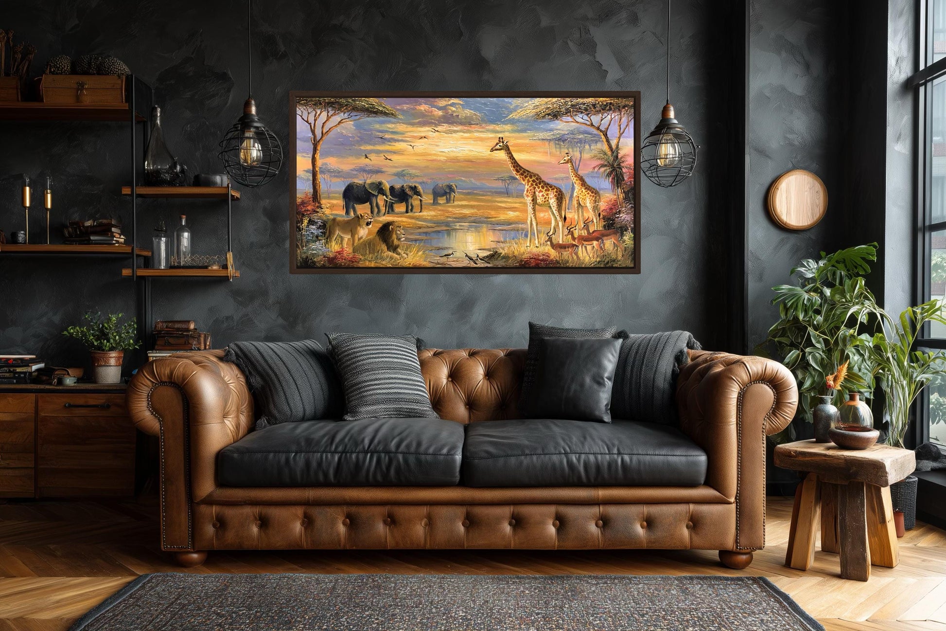 African Wildlife Safari Canvas Wall Art