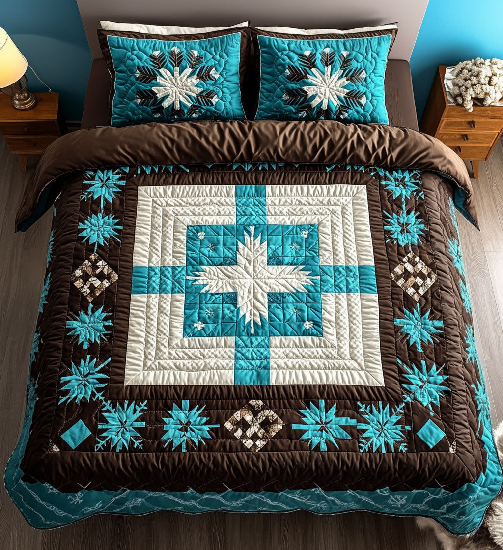 Alpine Radiance 3-Piece Quilted Bedding Set - Single (59" x 70")