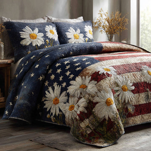 American Meadow Spirit 3-Piece Quilted Bedding Set - Single (59" x 70")