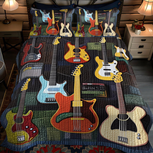 Amplified Beats 3-Piece Quilted Bedding Set - Single (59" x 70")