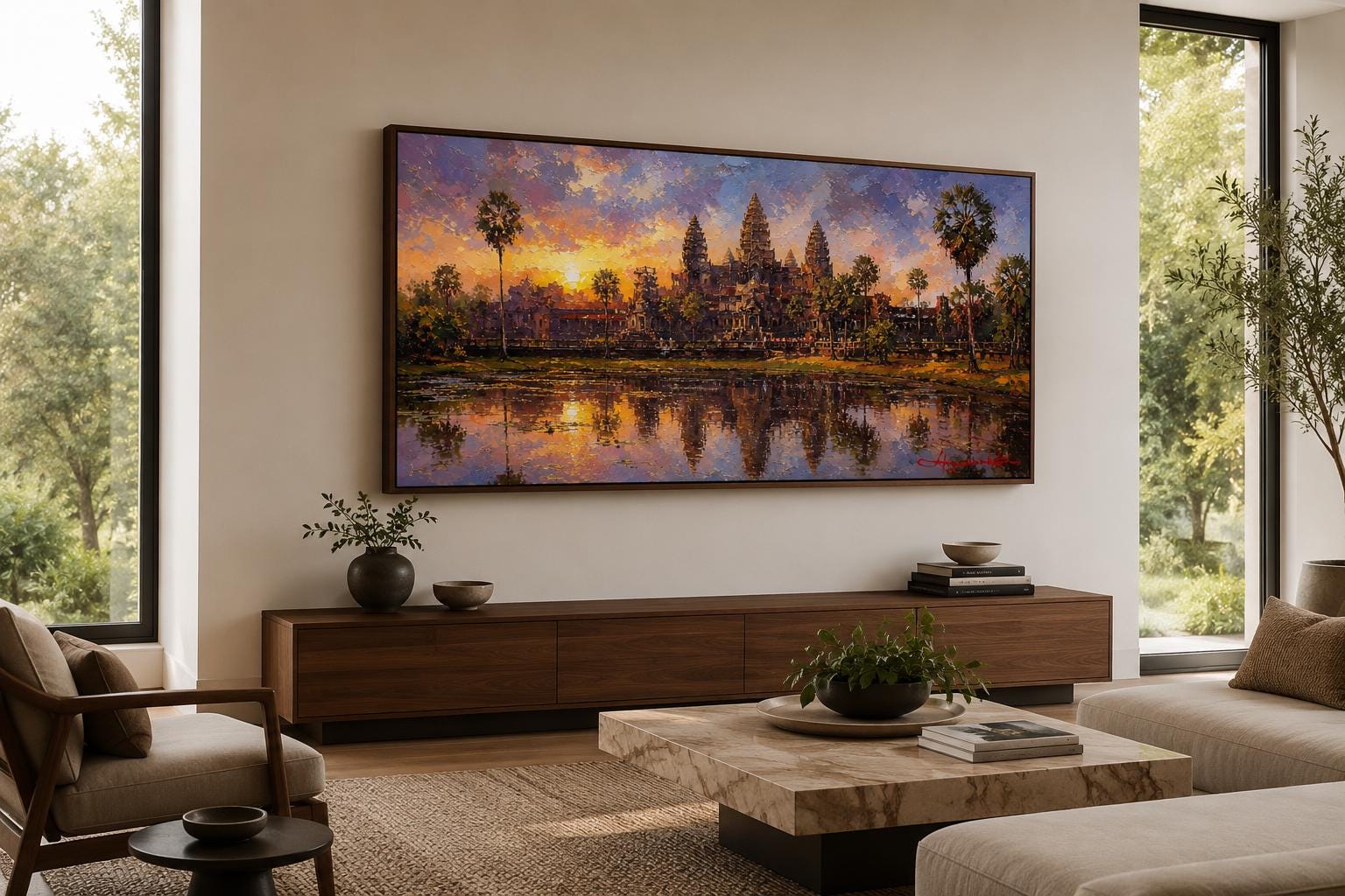 Angkor Wat Wall Art - Cambodia Temple Cavas Wall Decor