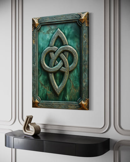 Antique Celtic Knot Framed Canvas Wall Art