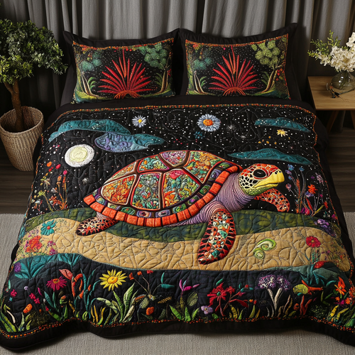 Aqua Serenity 3-Piece Quilted Bedding Set - Single (59" x 70")
