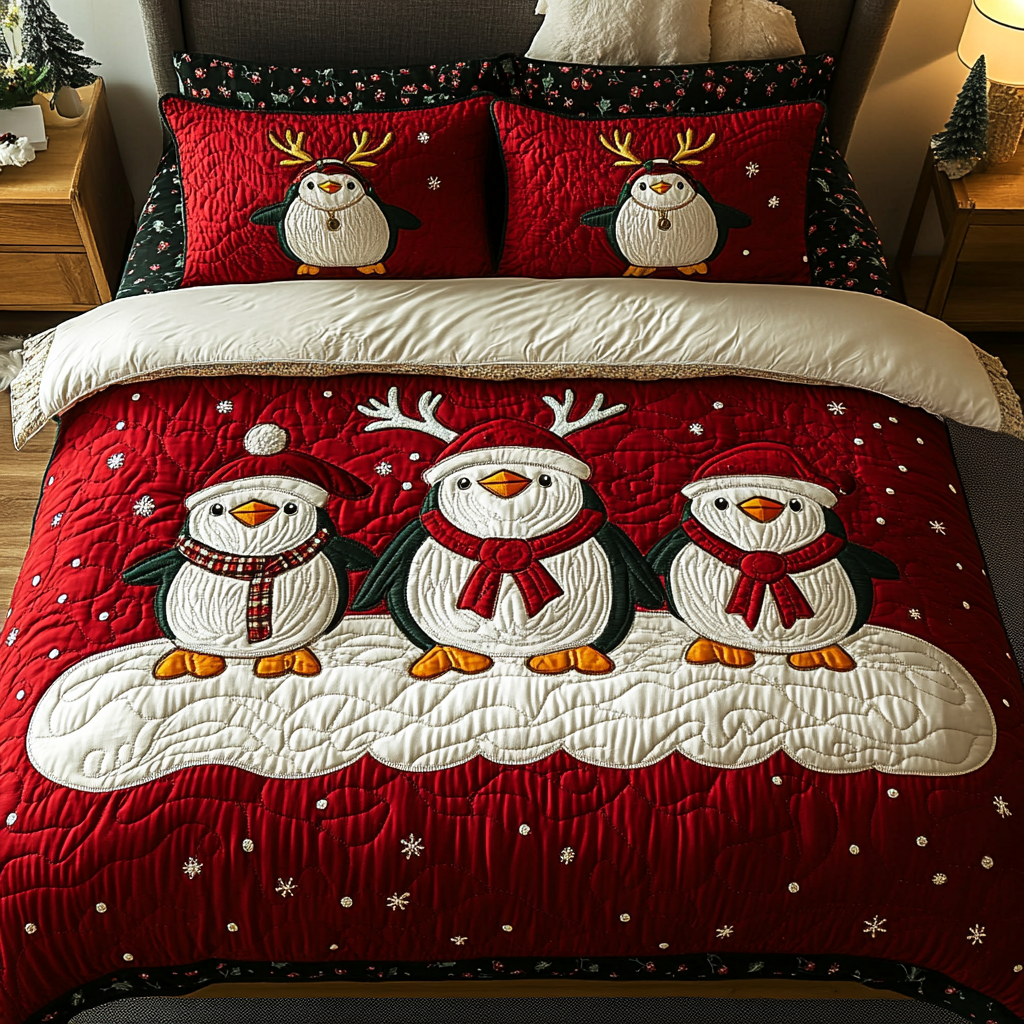 Single (59'' x 70'') /Arctic Joy 3-Piece Quilted Bedding Set