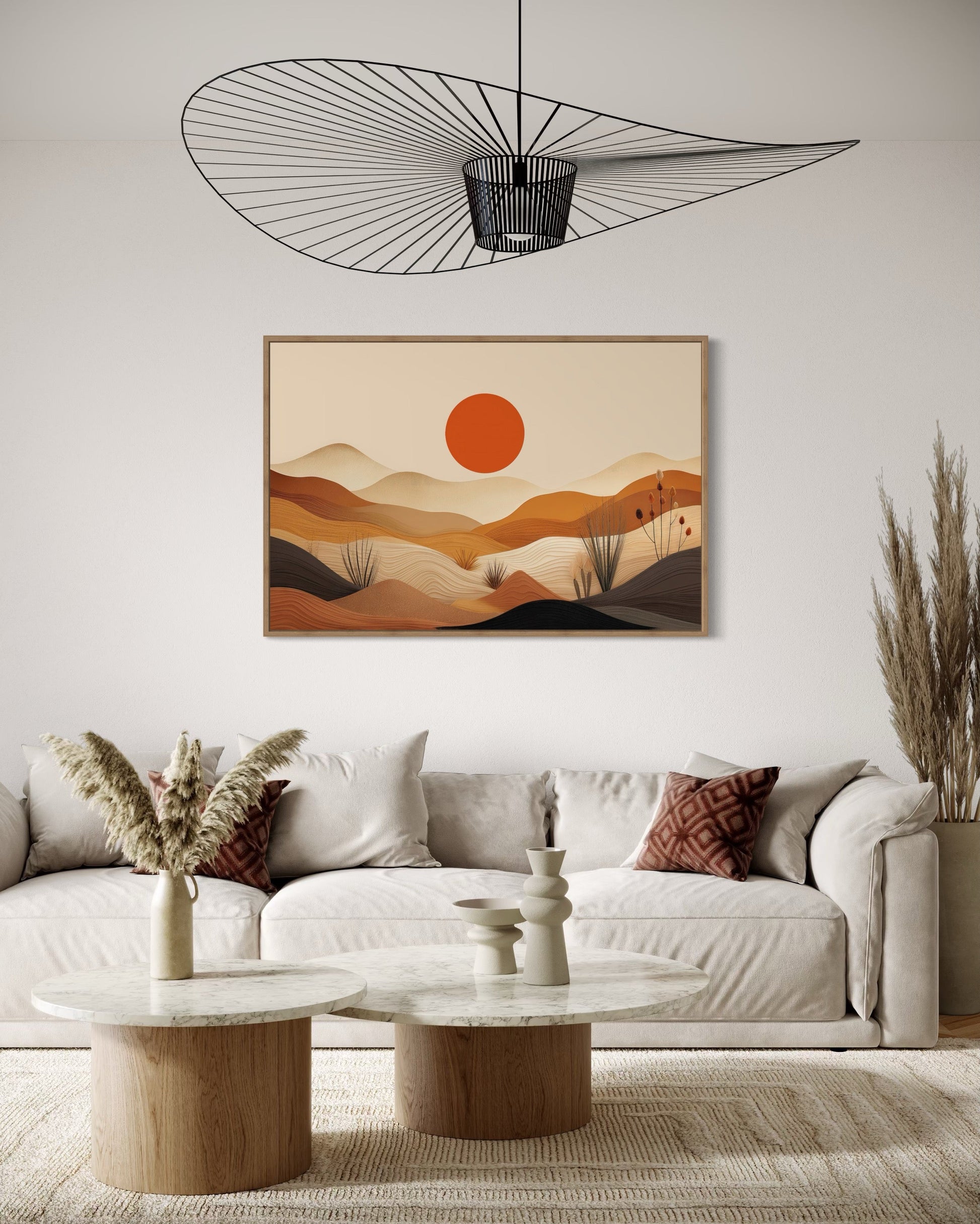 Arizona Desert Boho Landscape Southwestern Canvas Wall Art