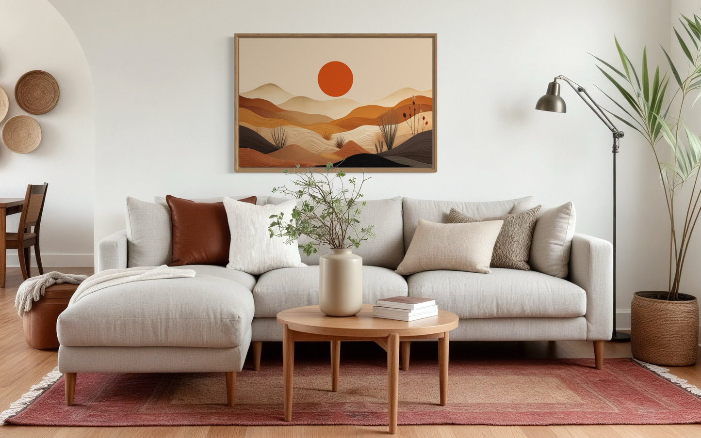 Arizona Desert Boho Landscape Southwestern Canvas Wall Art