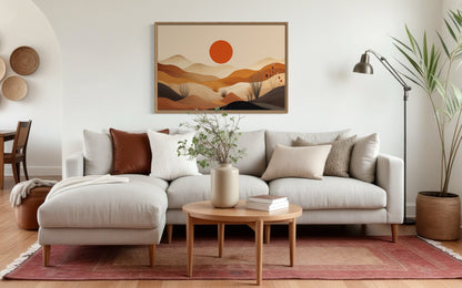 Arizona Desert Boho Landscape Southwestern Canvas Wall Art