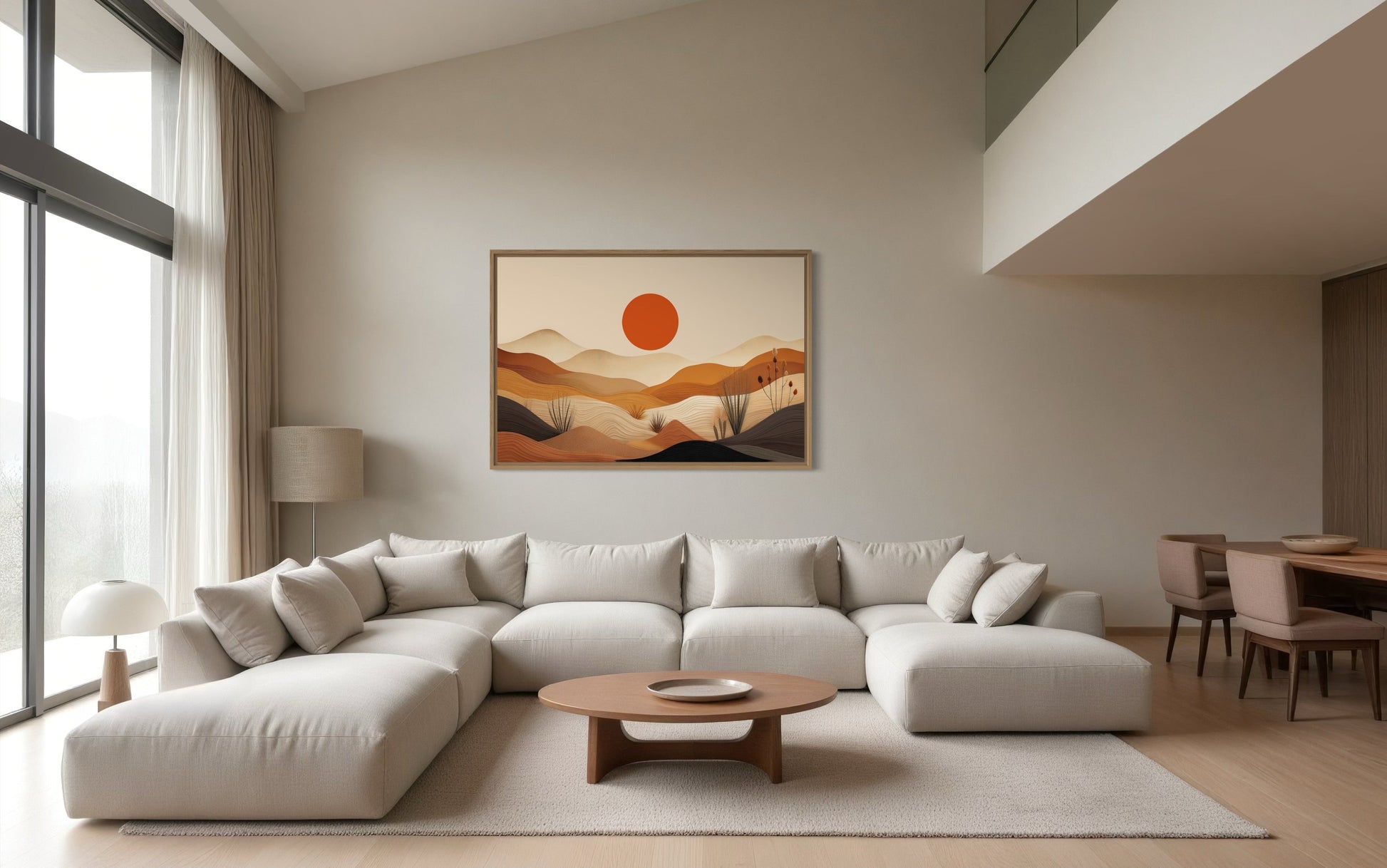 Arizona Desert Boho Landscape Southwestern Canvas Wall Art