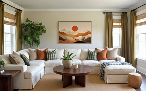 Arizona Desert Boho Landscape Southwestern Canvas Wall Art