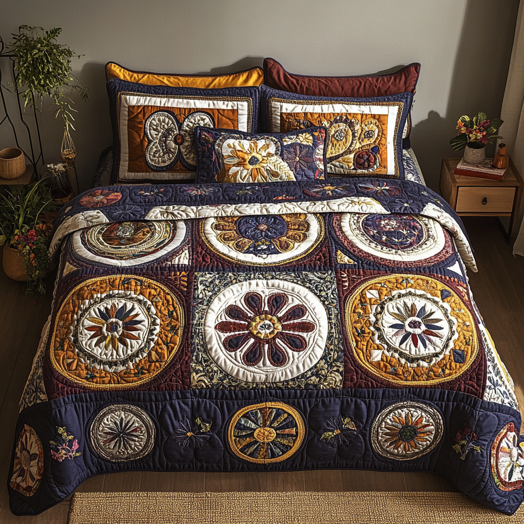Blossom 3-Piece Quilted Bedding Set - Single (59" x 70")