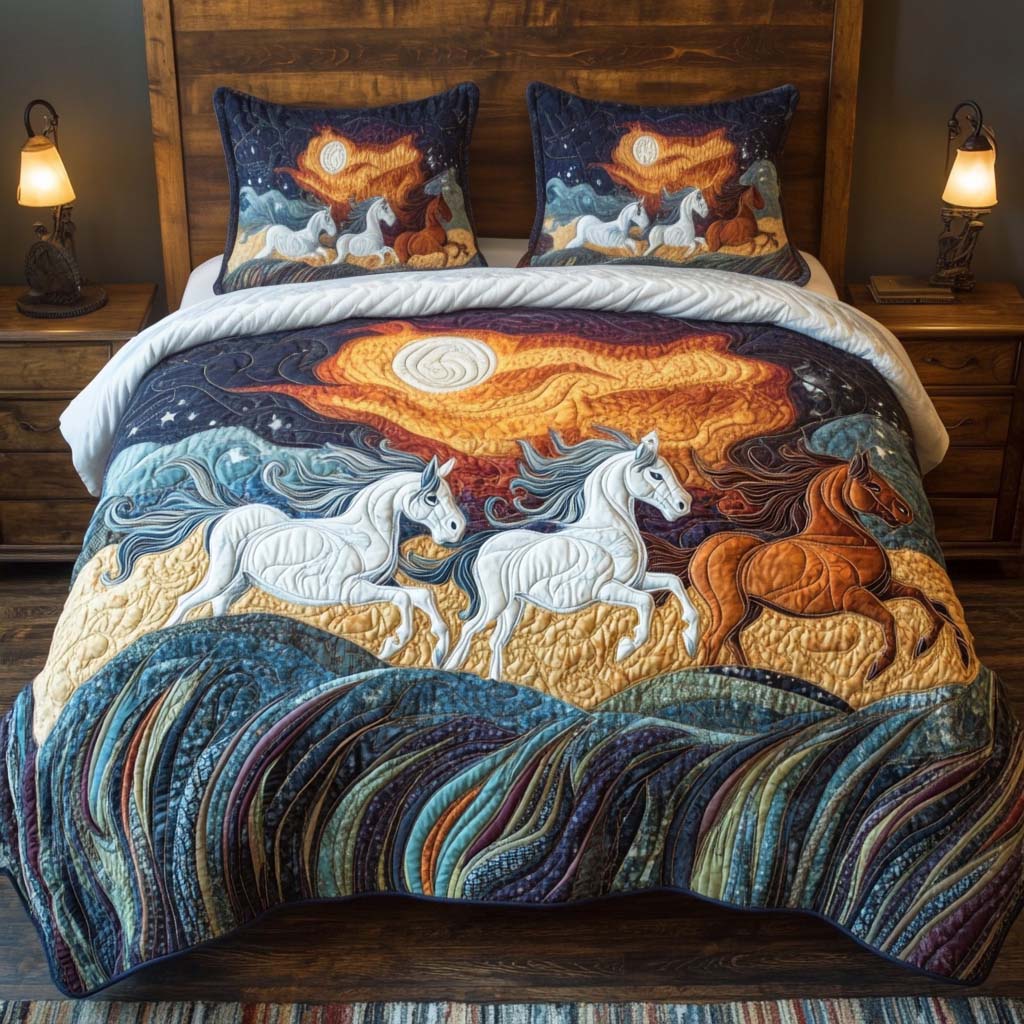 Aurora Dream 3-Piece Quilted Bedding Set - Single (59" x 70")