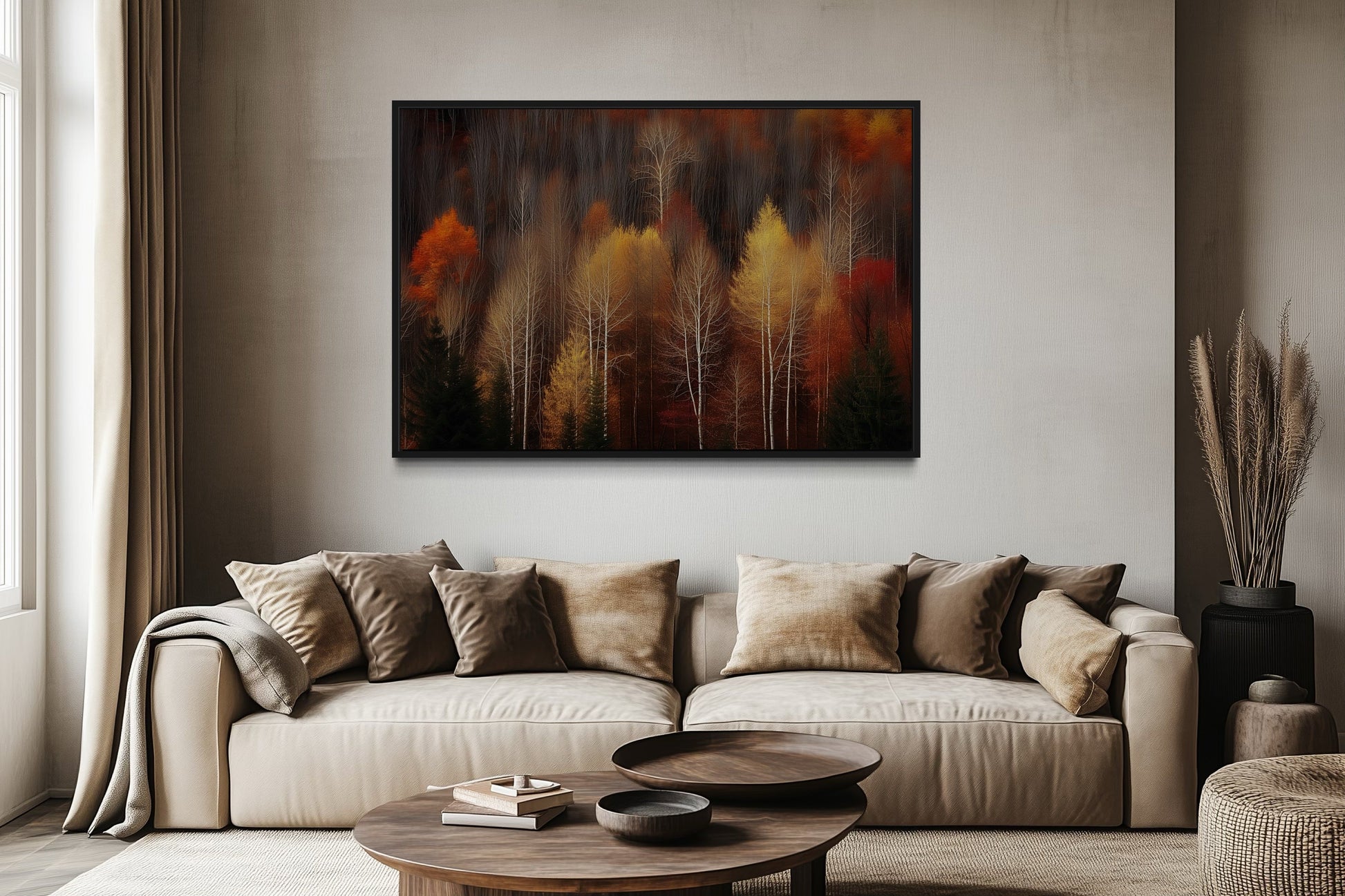 Autumn Forest Framed Canvas Wall Art