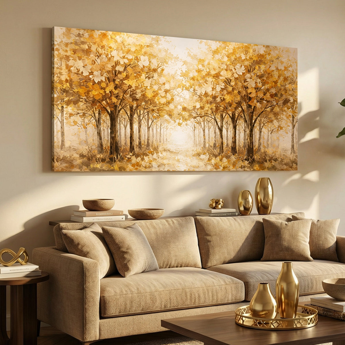 Autumn Trees — Gold And Cream Foliage