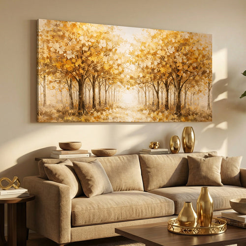 Autumn Trees — Gold And Cream Foliage