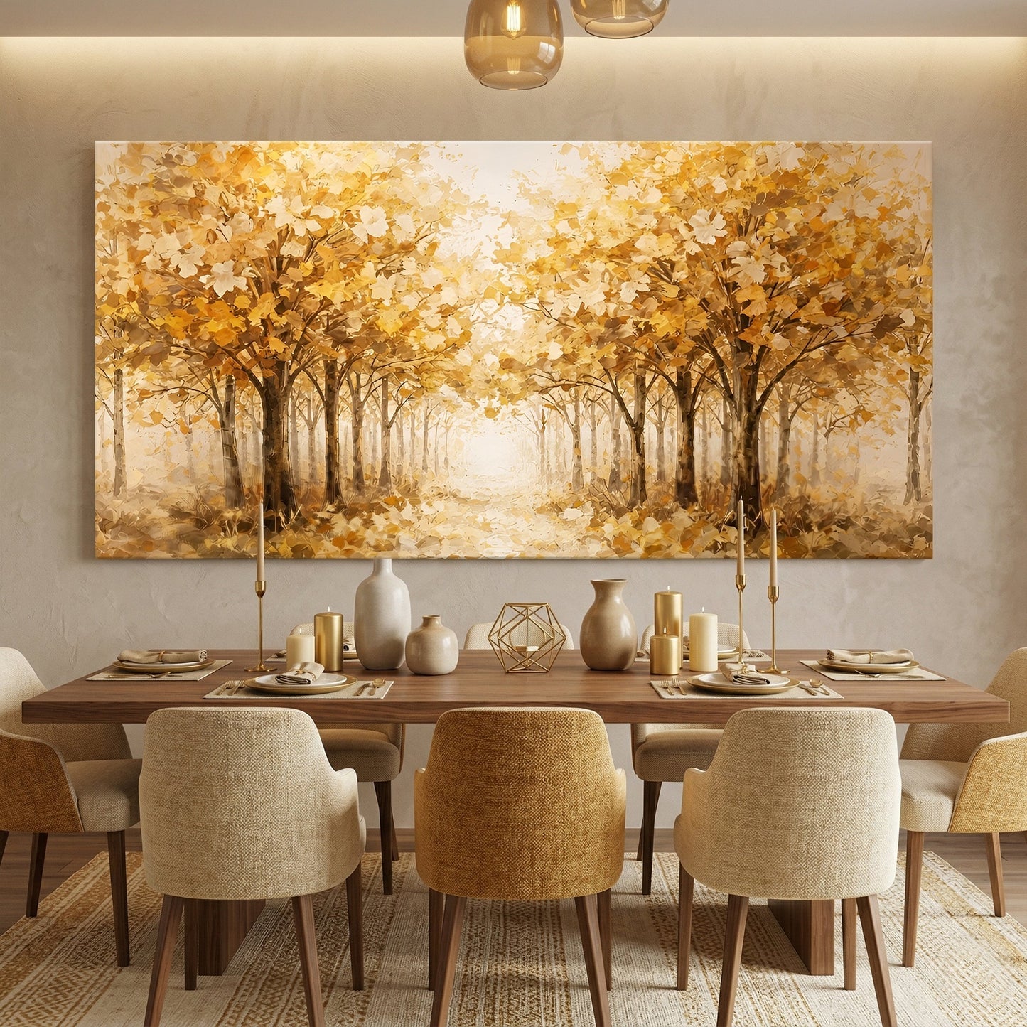 Autumn Trees — Gold And Cream Foliage