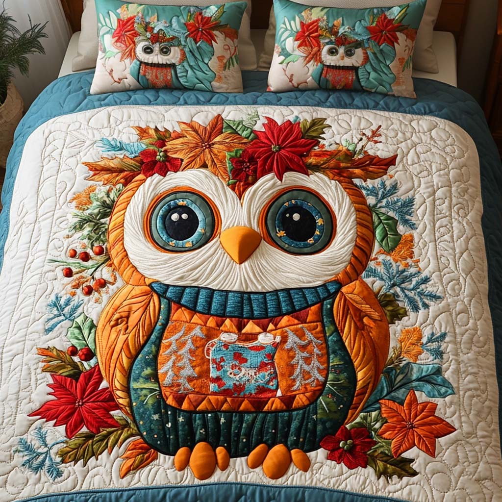 Autumn Glow 3-Piece Quilted Bedding Set - Single (59" x 70")