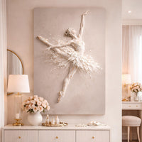 White Ballet Dancer — Single Figure Wall Art II