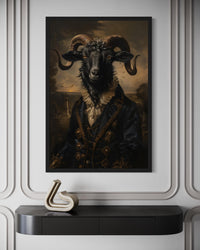 Baphomet Black Goat Gothic Canvas Wall Art