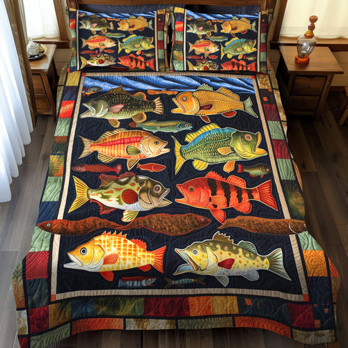 Bass Beats 3-Piece Quilted Bedding Set - Single (59" x 70")