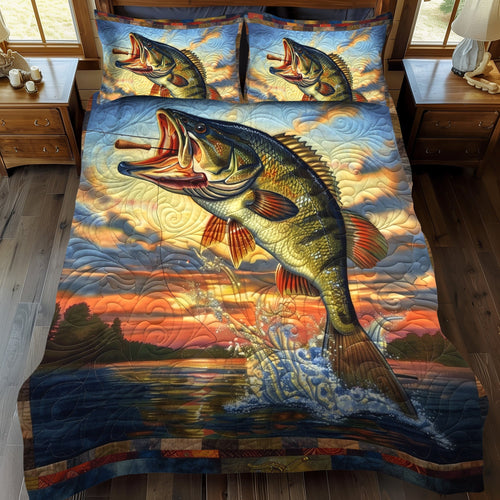 Bass Breakout 3-Piece Quilted Bedding Set - Single (59" x 70")