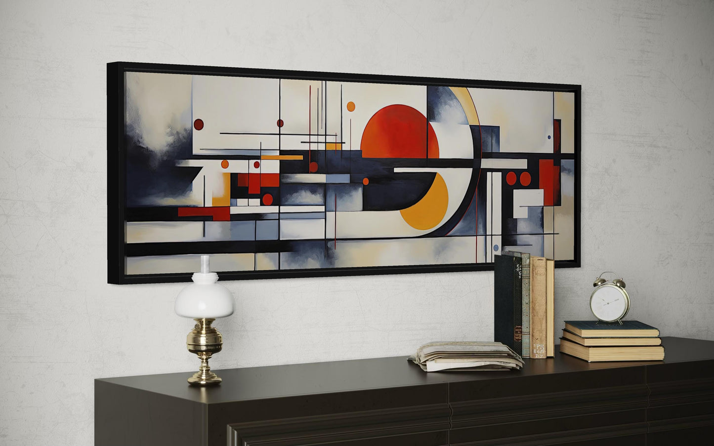 Bauhaus Wall Art - Abstract Geometric Canvas Print | Mid Century Modern Decor