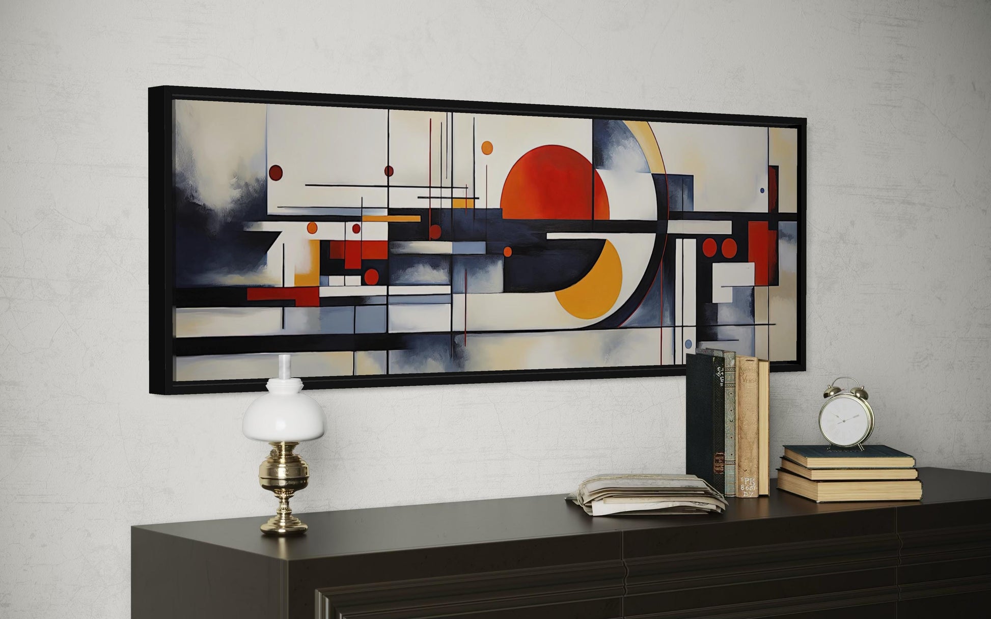 Bauhaus Wall Art - Abstract Geometric Canvas Print | Mid Century Modern Decor