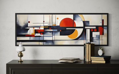 Bauhaus Wall Art - Abstract Geometric Canvas Print | Mid Century Modern Decor