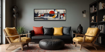 Bauhaus Wall Art - Abstract Geometric Canvas Print | Mid Century Modern Decor