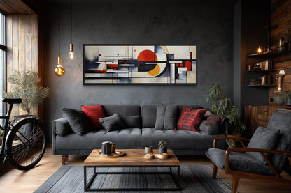 Bauhaus Wall Art - Abstract Geometric Canvas Print | Mid Century Modern Decor
