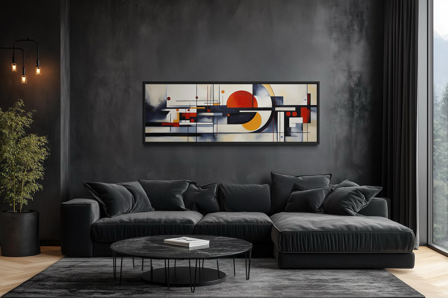 Bauhaus Wall Art - Abstract Geometric Canvas Print | Mid Century Modern Decor