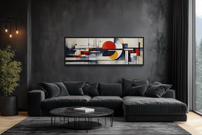 Bauhaus Wall Art - Abstract Geometric Canvas Print | Mid Century Modern Decor