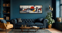 Bauhaus Wall Art - Abstract Geometric Canvas Print | Mid Century Modern Decor