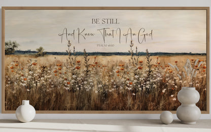 Be Still And Know That I Am God Scripture Canvas Wall Art