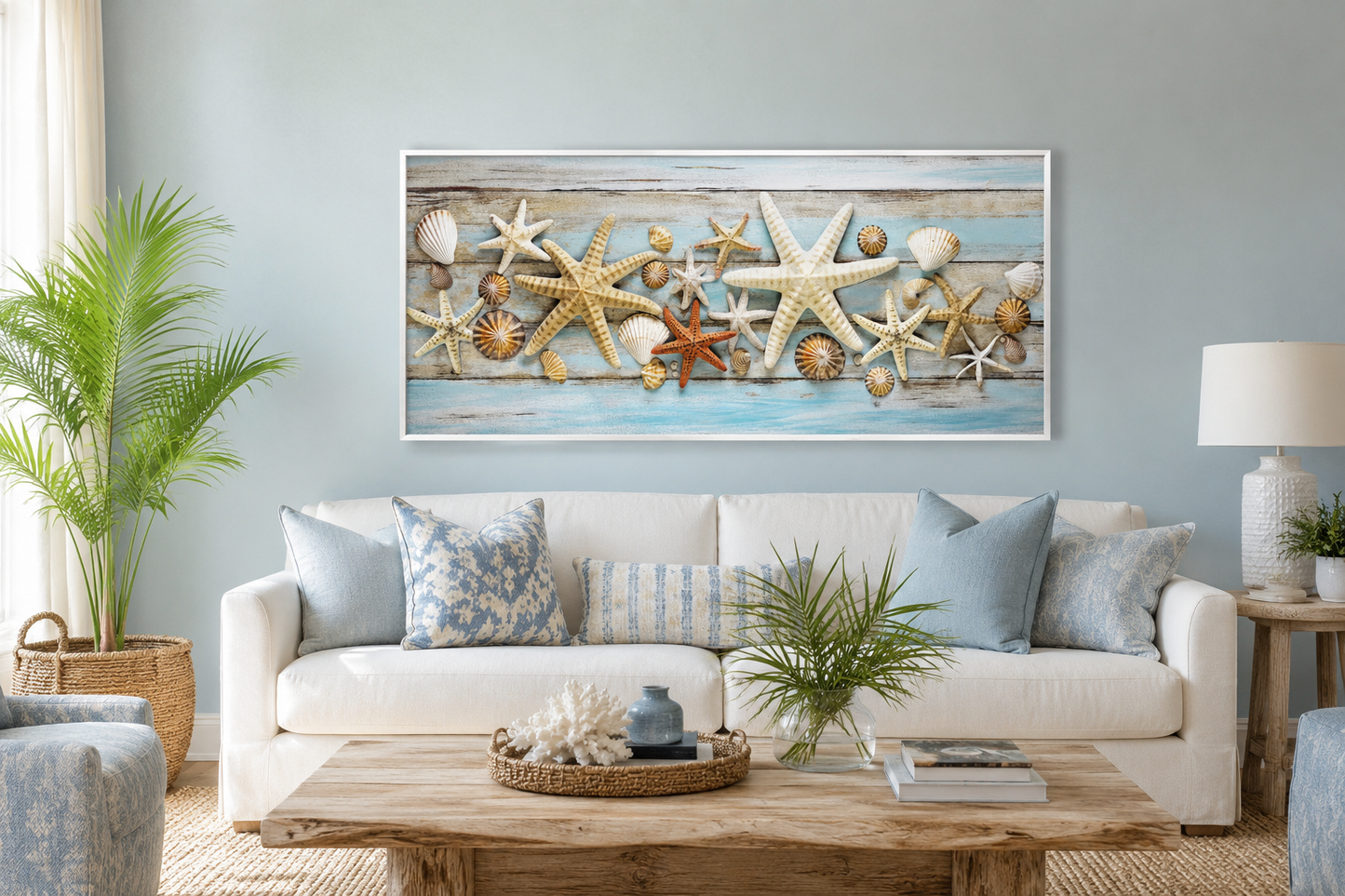 Starfish and Seashells Wall Art – Coastal Wall Decor | Beach House Art