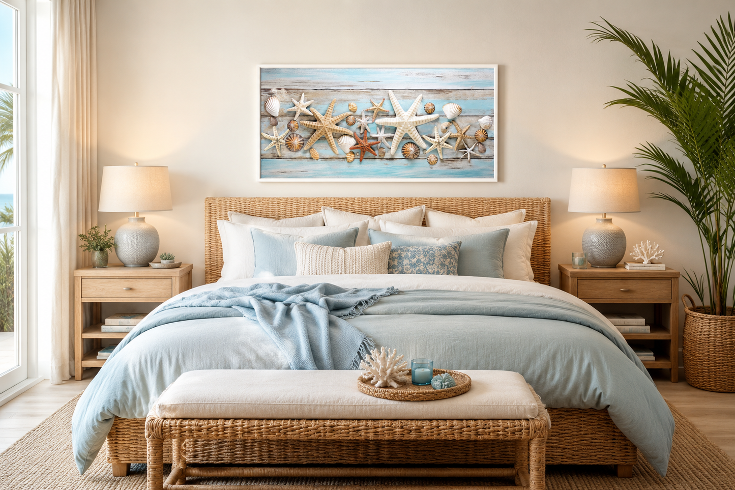 Starfish and Seashells Wall Art – Coastal Wall Decor | Beach House Art