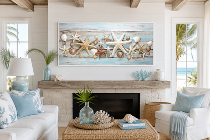 Starfish and Seashells Wall Art – Coastal Wall Decor | Beach House Art