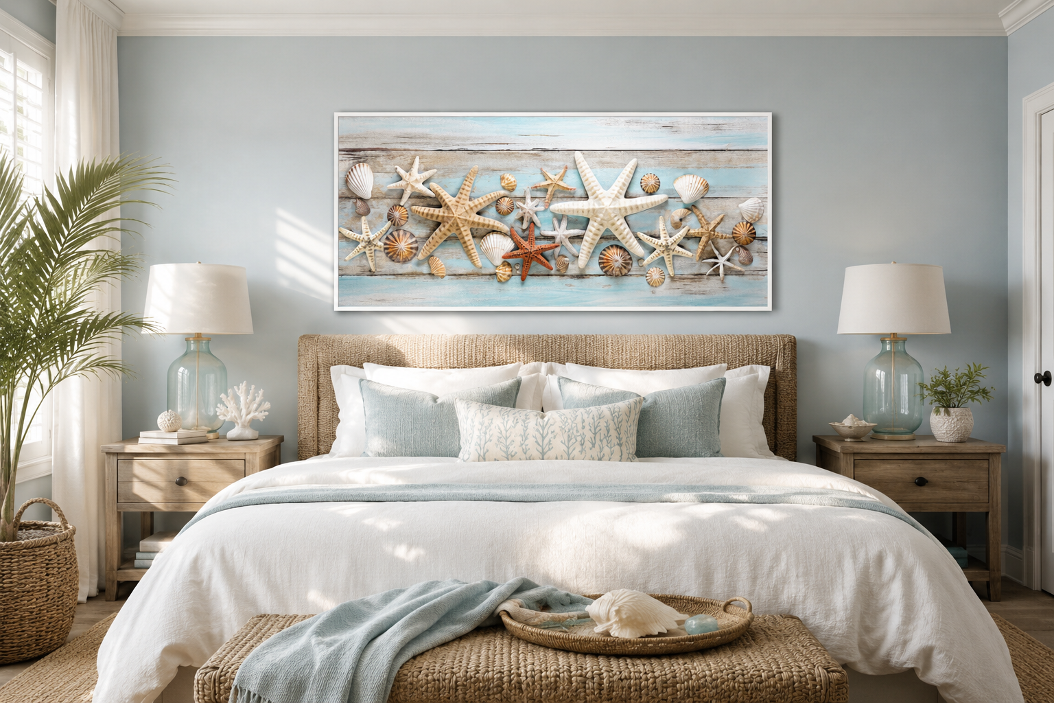 Starfish and Seashells Wall Art – Coastal Wall Decor | Beach House Art
