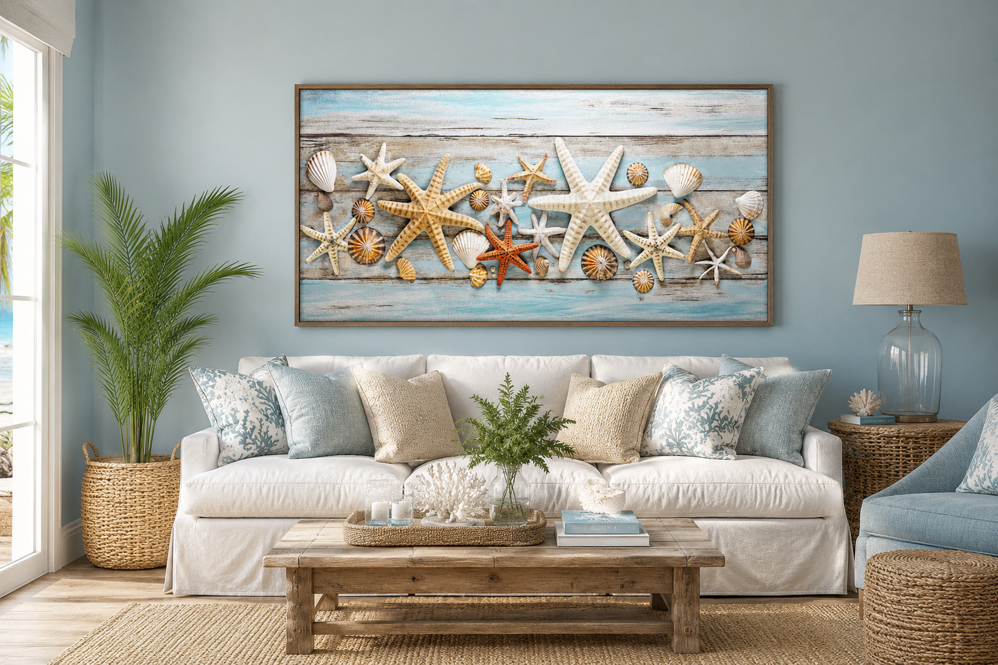 Starfish and Seashells Wall Art – Coastal Wall Decor | Beach House Art