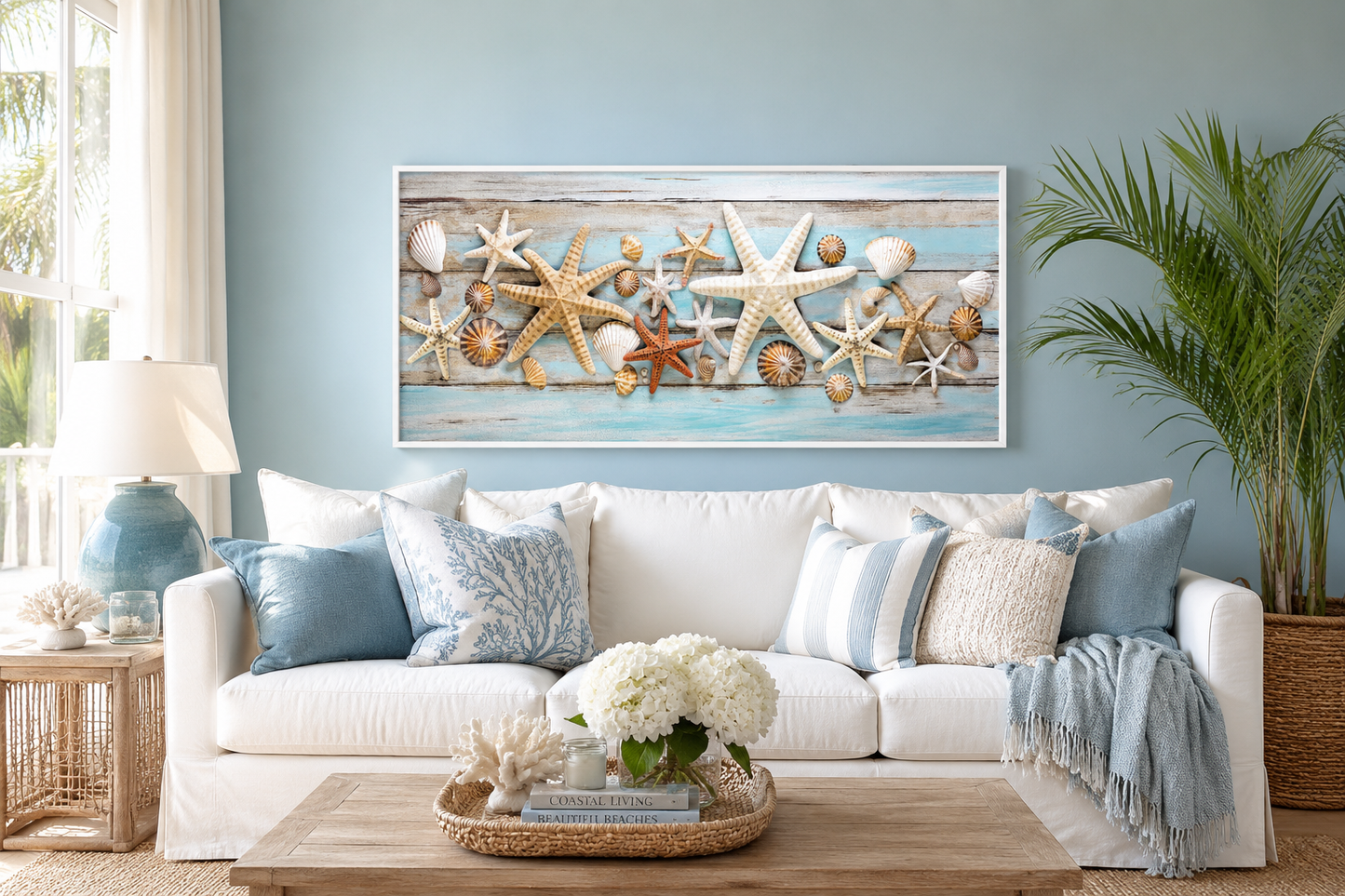 Starfish and Seashells Wall Art – Coastal Wall Decor | Beach House Art