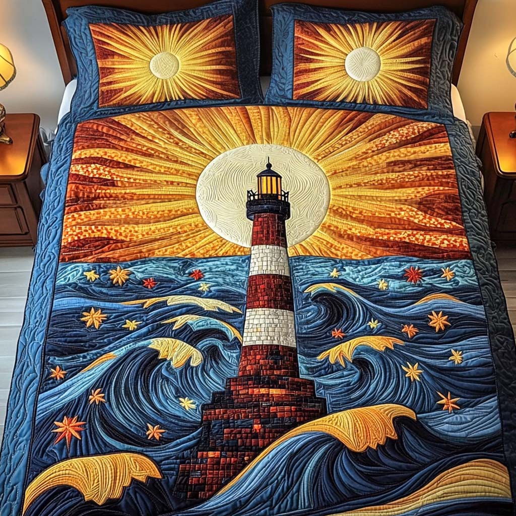Beacon Sunrise 3-Piece Quilted Bedding Set - Single (59" x 70")