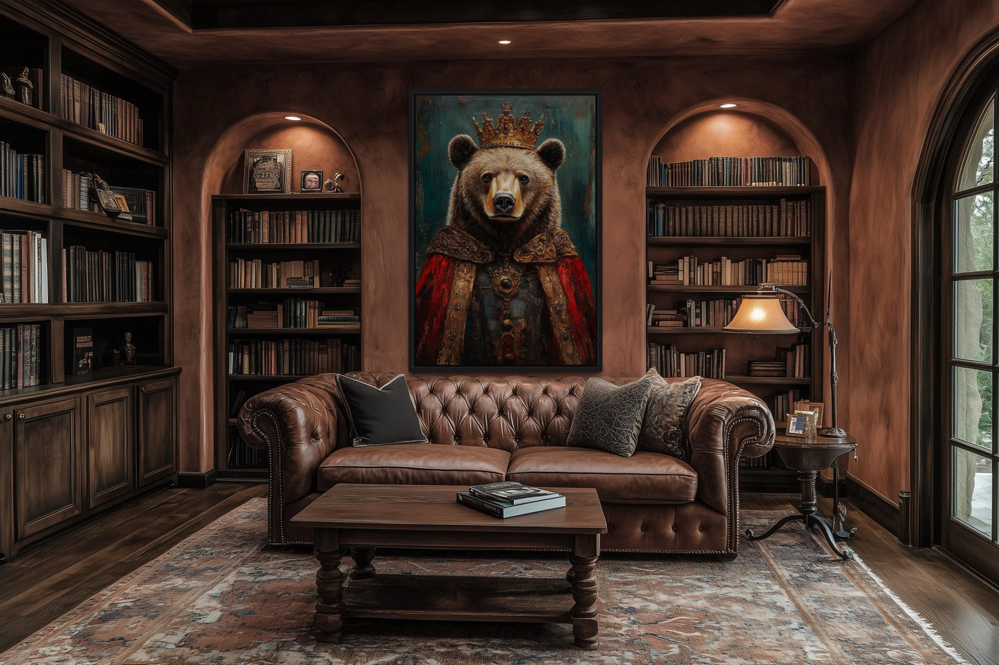 Bear With Crown And Robe Victorian Portrait Wall Art