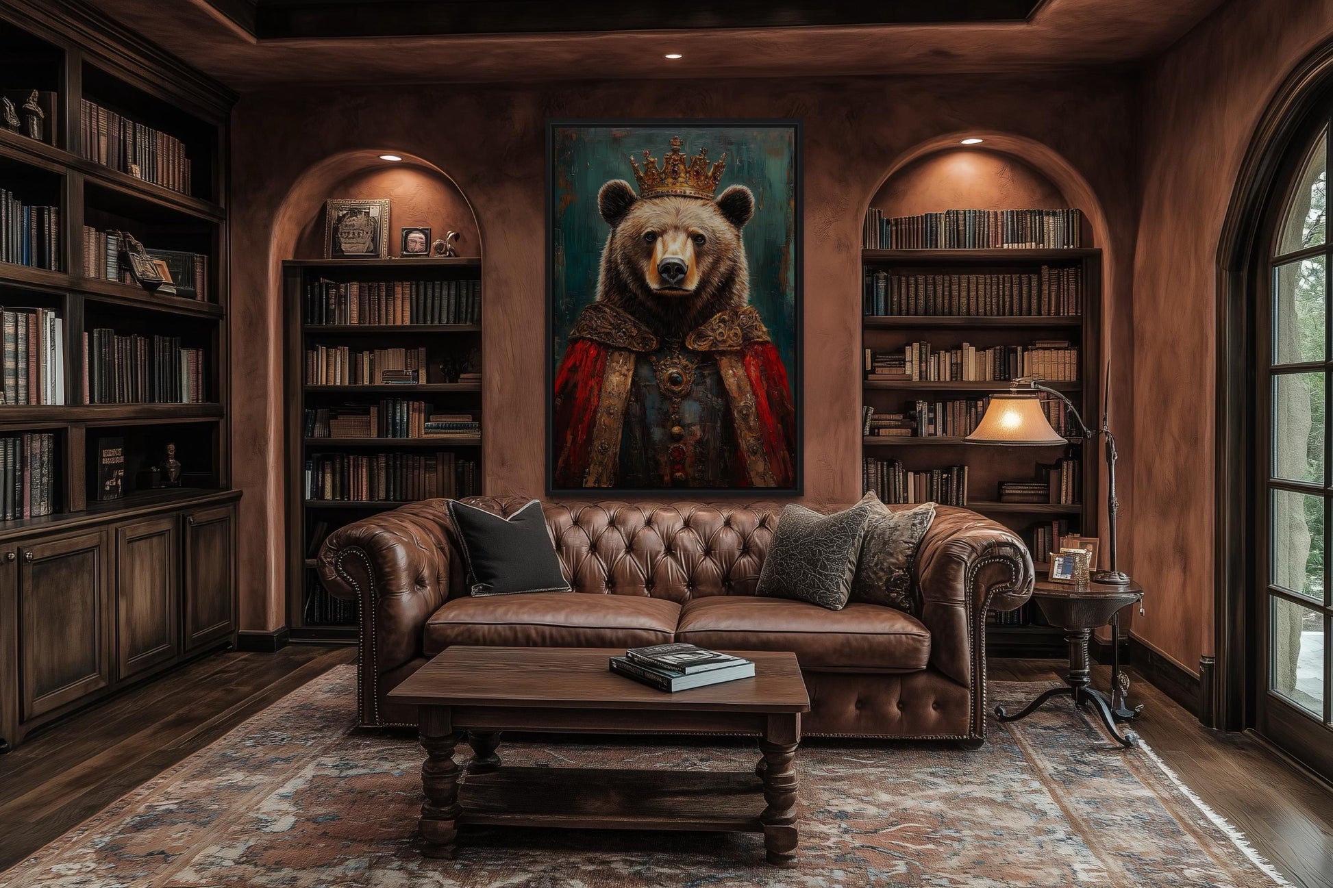 Bear With Crown And Robe Victorian Portrait Wall Art
