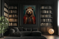 Bear With Crown And Robe Victorian Portrait Wall Art