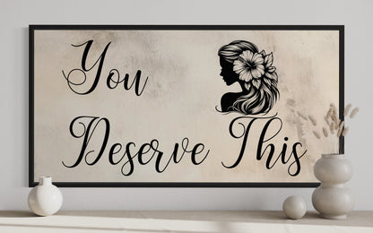 Beauty Salon Wall Art – Framed Canvas With Motivational Salon Sign | Elegant Spa Decor
