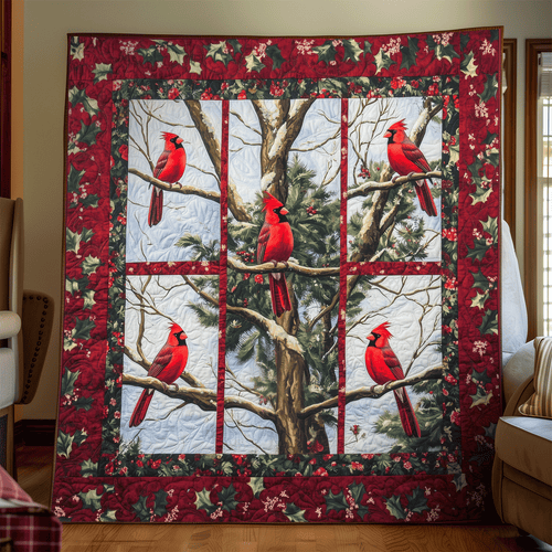 Berry Branch Bliss Quilted Blanket - Throw (55" x 60")